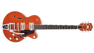 Gretsch G6659T Players Edition Broadkaster Jr. Center Block Single-Cut with String-Thru Bigsby in Roundup Orange