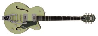 Gretsch G6659T Players Edition Broadkaster Jr. Center Block Single-Cut with String-Thru Bigsby in Two-Tone Smoke Green